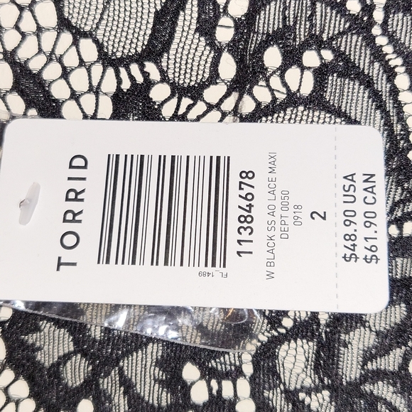 Torrid Black See-Through Dress size 2 (2x-18/20) - Picture 4 of 4